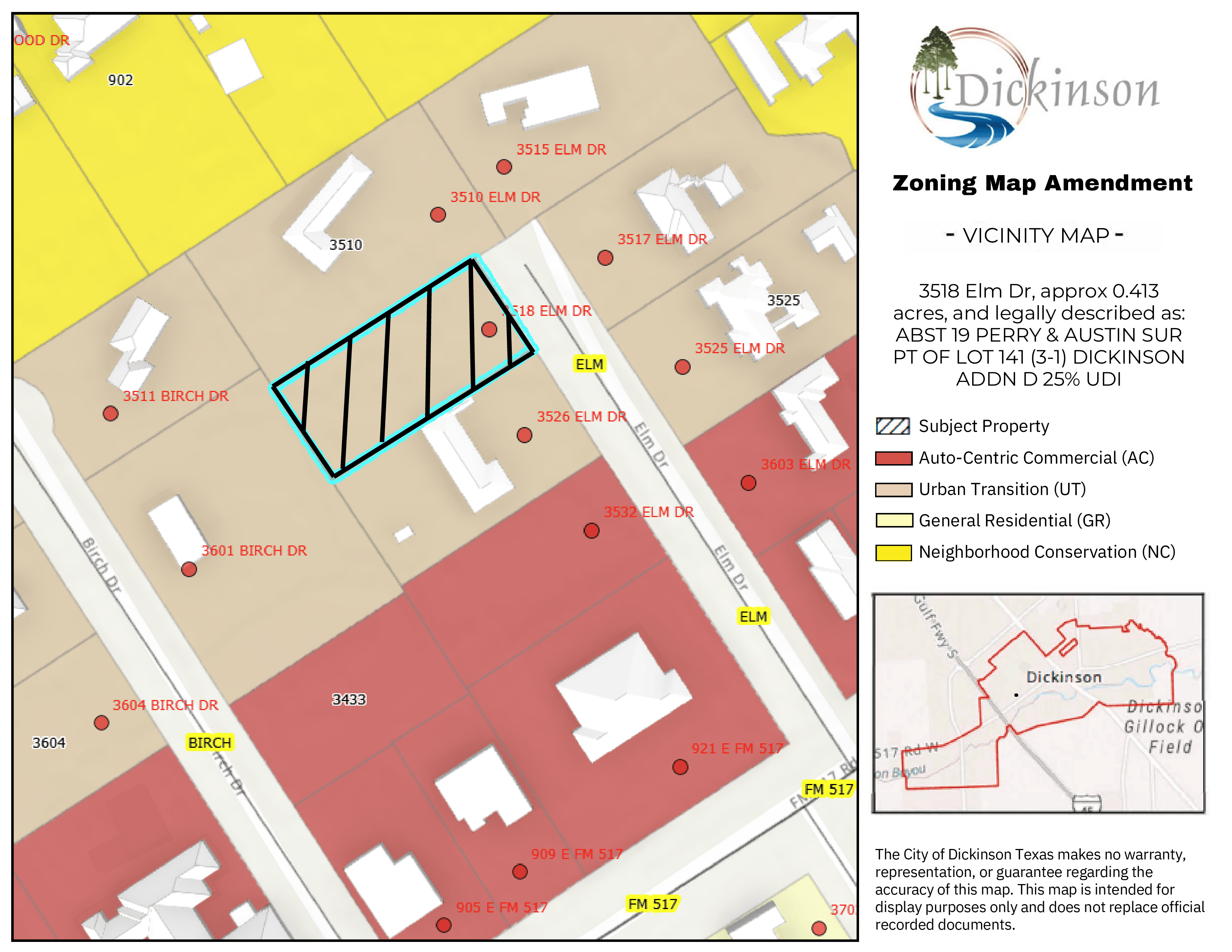 3518 Elm Dr ZMA Vicinity Map