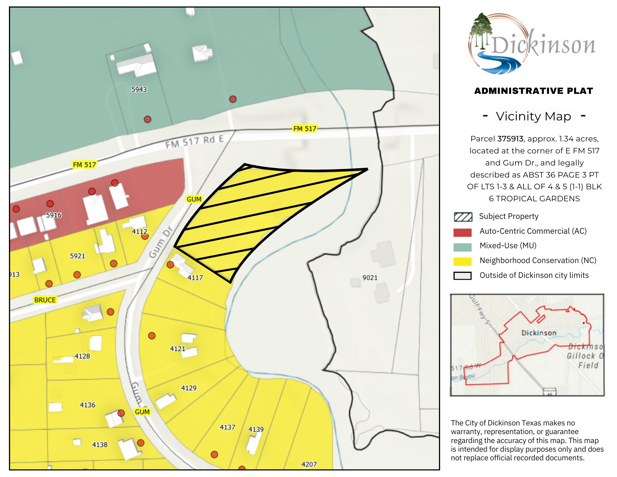 Parcel 375913 Admin Plat Vicinity Map